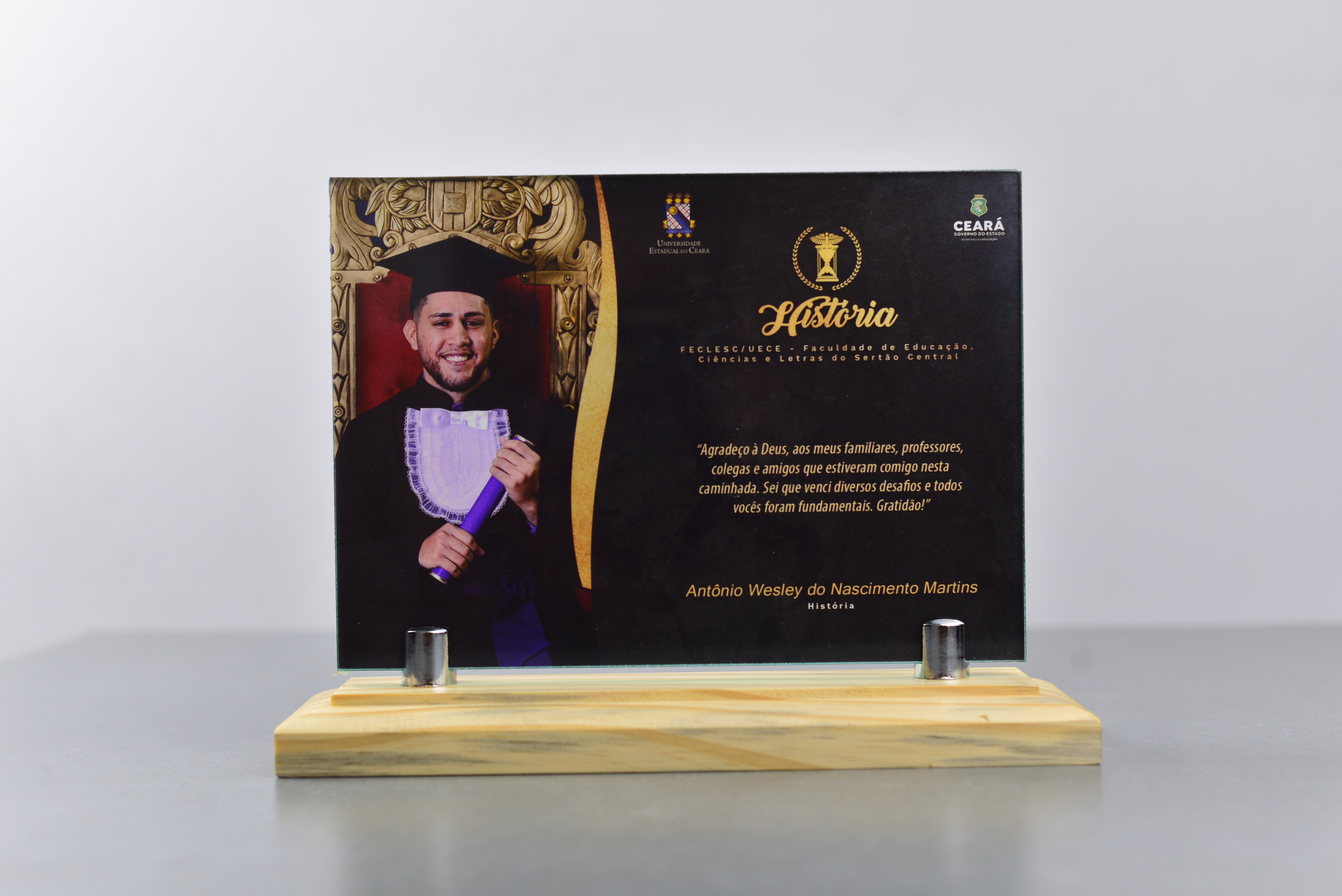 Placa de formatura - MODELO TRADICIONAL