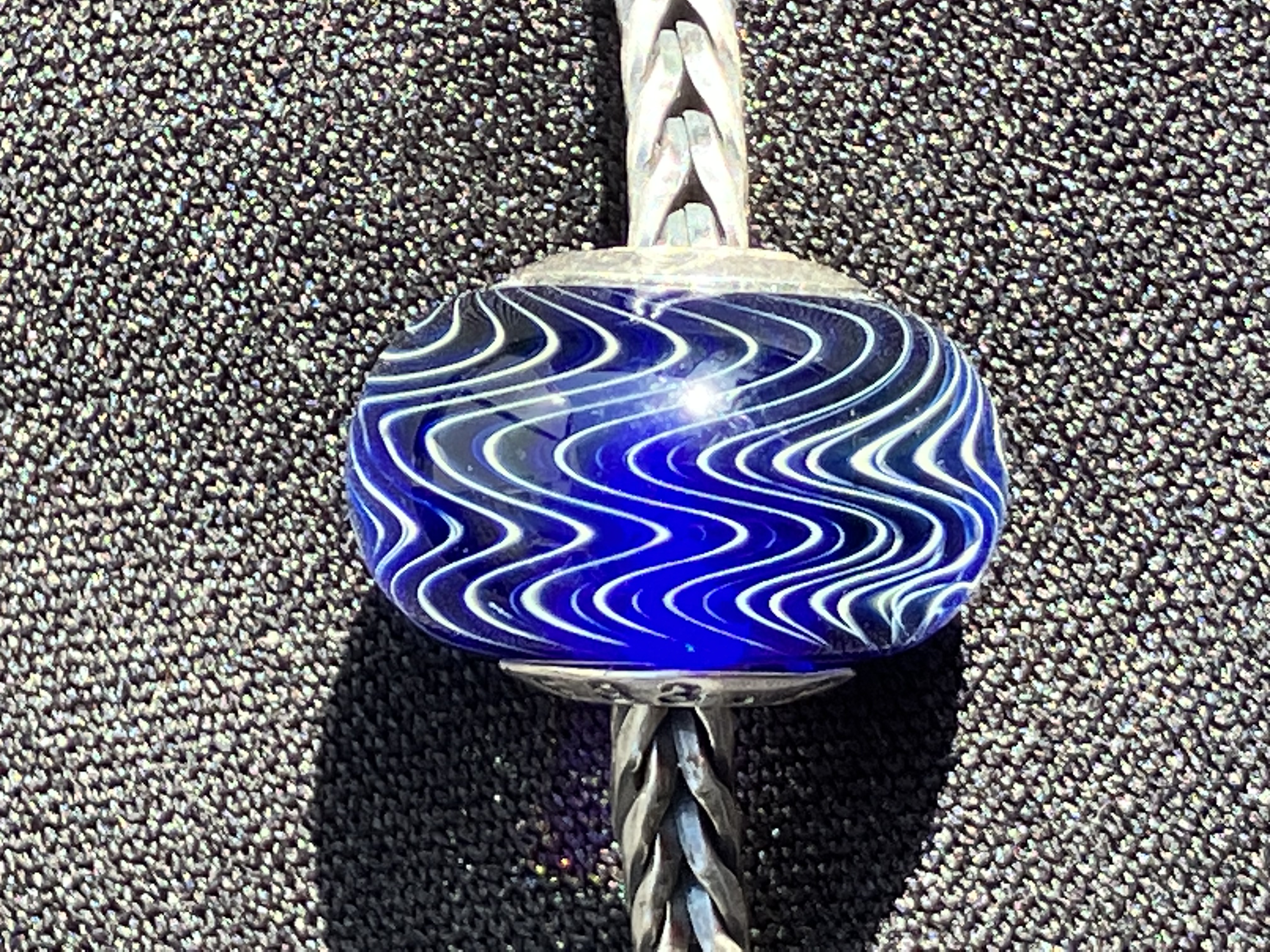 Bead Fumed WigWag on Cobalt