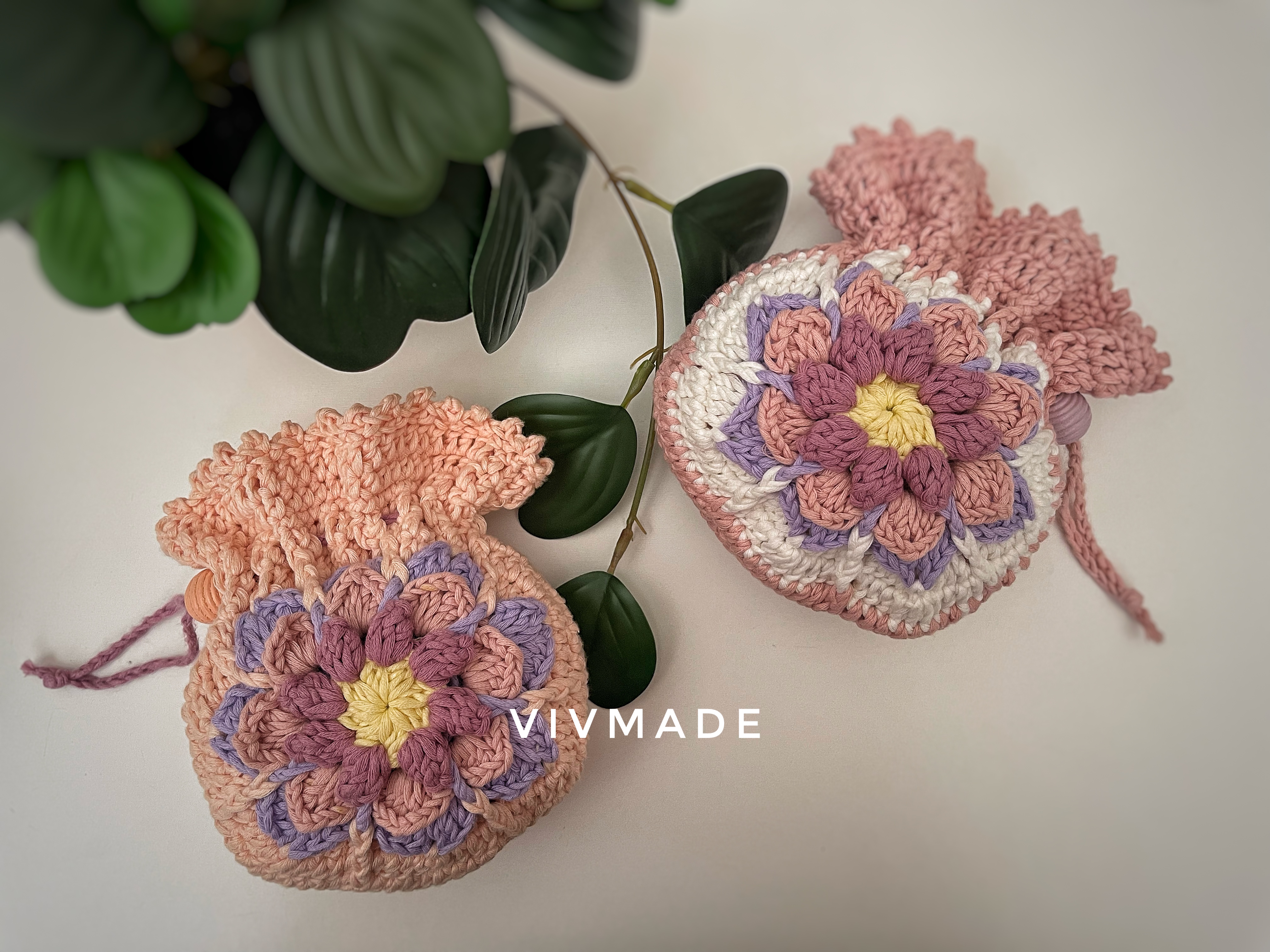 Flower Drawstring Pouch