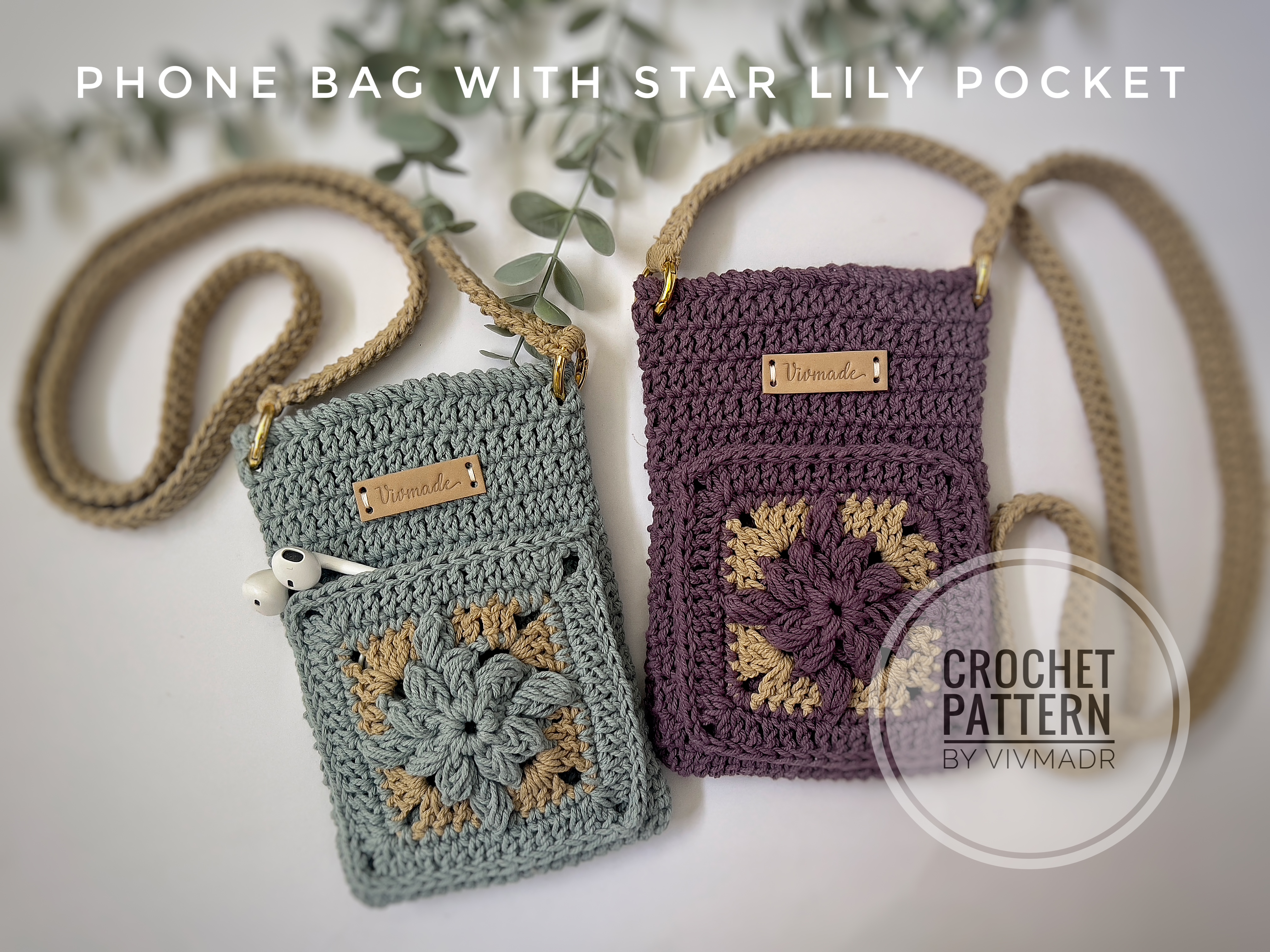 Phone Bag with Star Lily Pocket