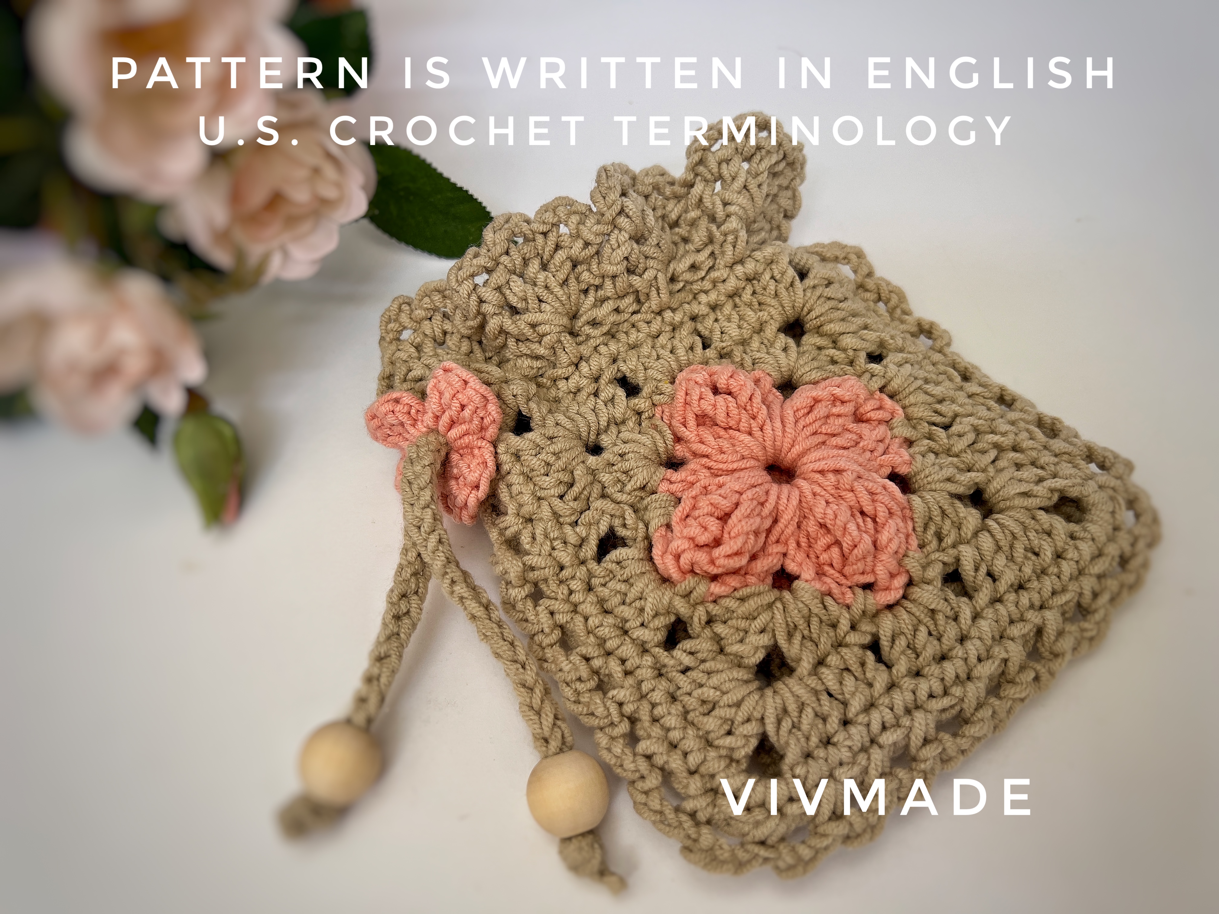 Floral Drawstring pouch