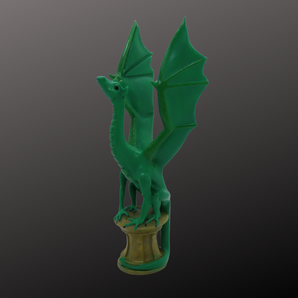 DRAGON vert sur socle