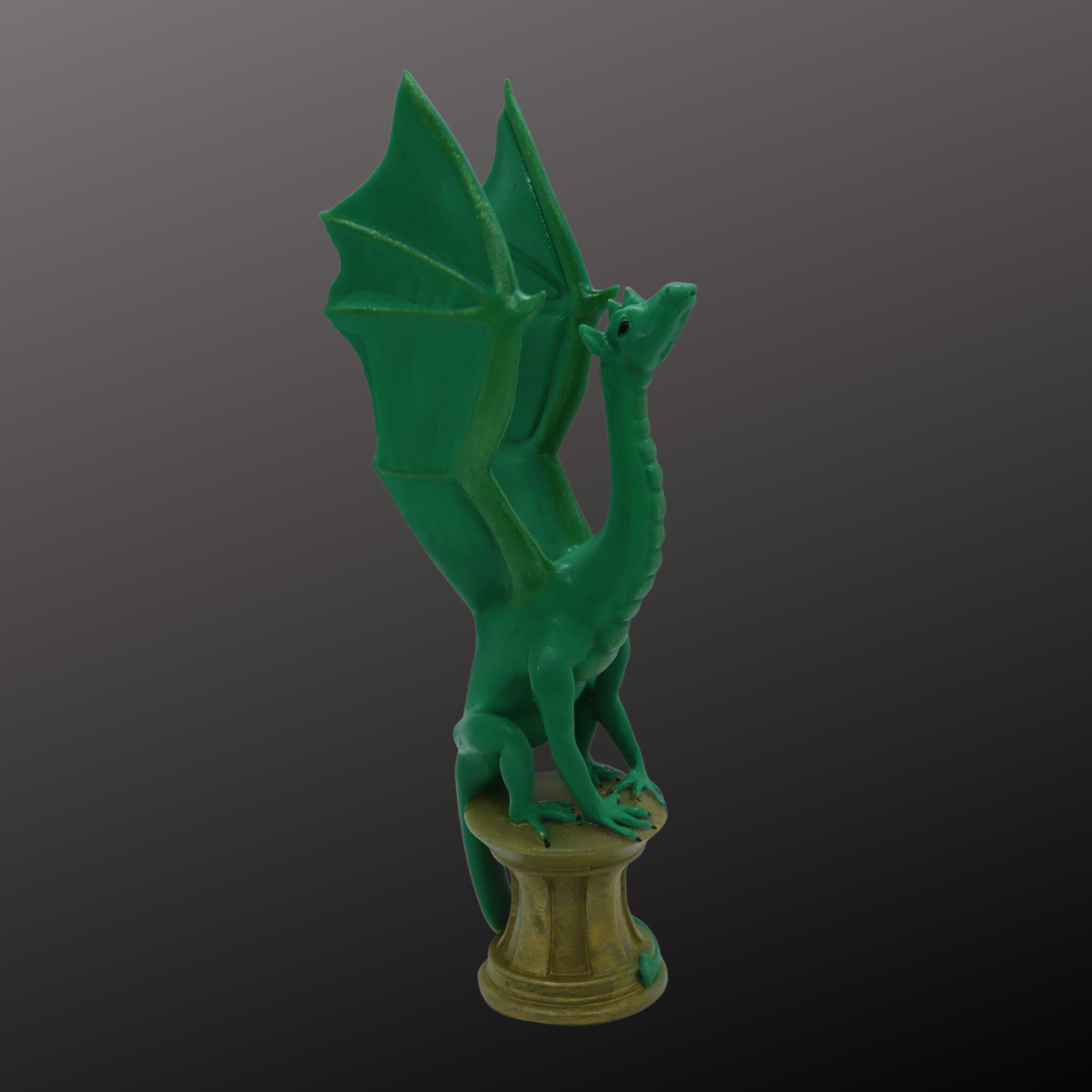 DRAGON vert sur socle