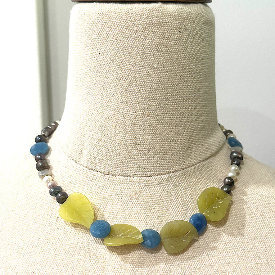 Green Leaves and Hope Necklace