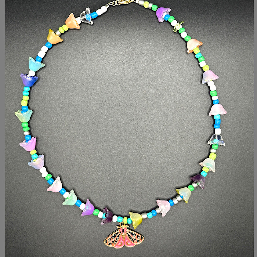 Night Pollinator Spring Flower Necklace