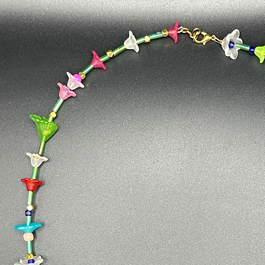 Night Pollinator Dainty Spring Flower Necklace