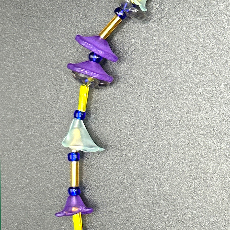 Night Pollinator Iris Flower Necklace