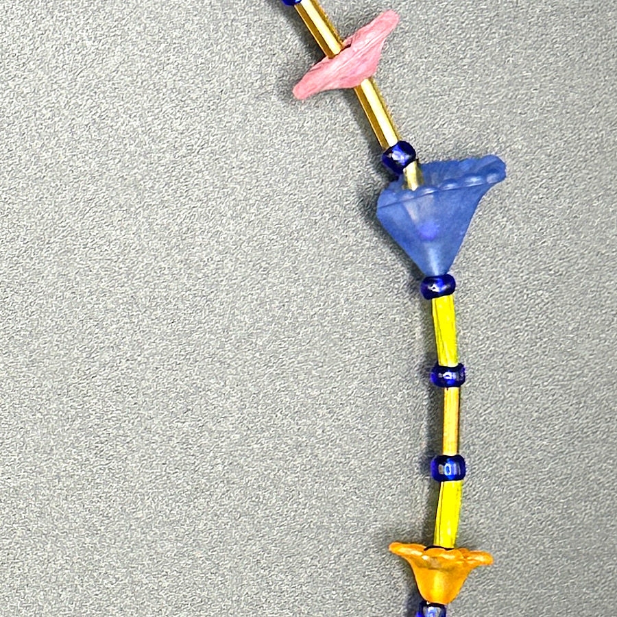 Night Pollinator Iris Flower Necklace