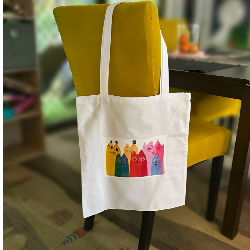 White Cats! Cats In Party Hats! Tote Bag