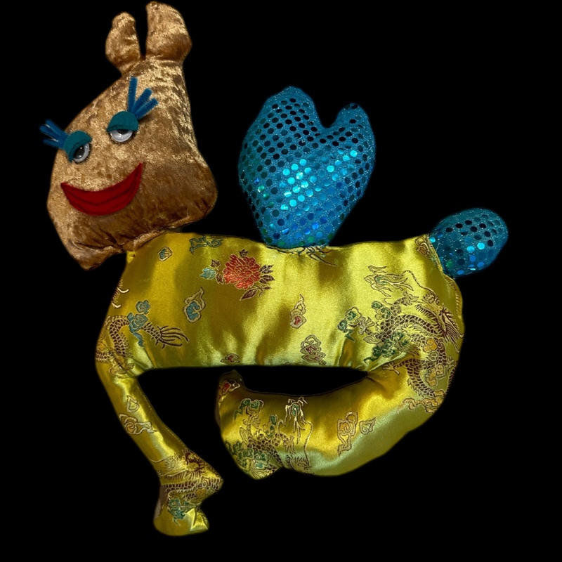 Lilac Wolfie the Flying Dog Tote Bag