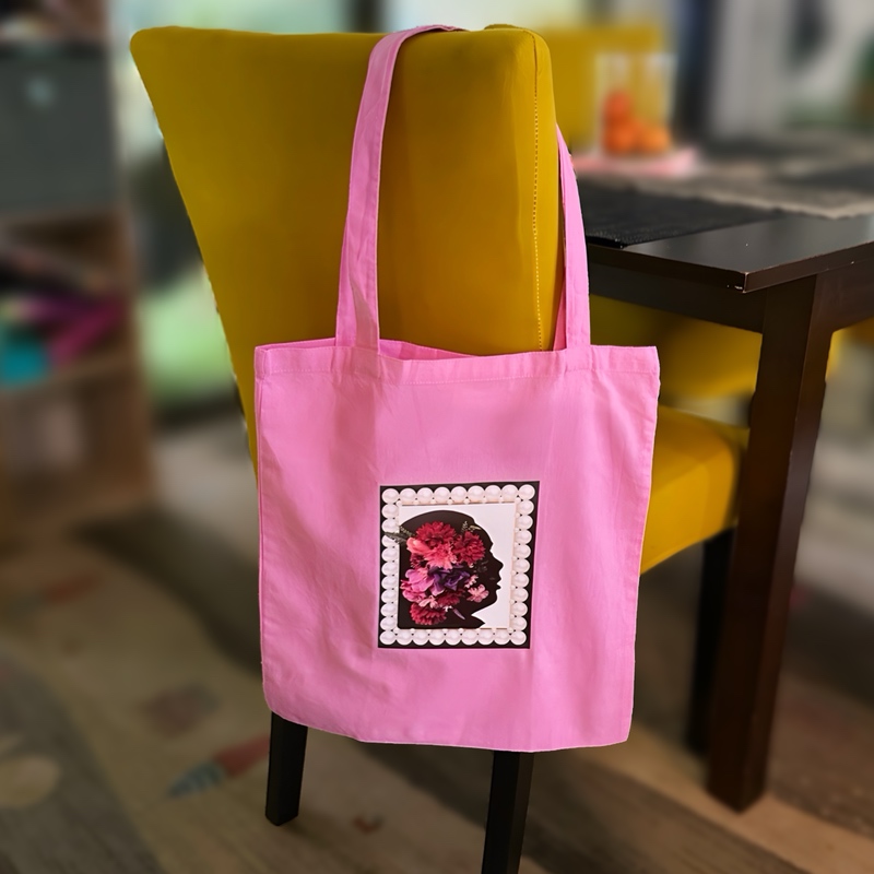 Flowers in my Mind Pink Tote Bag