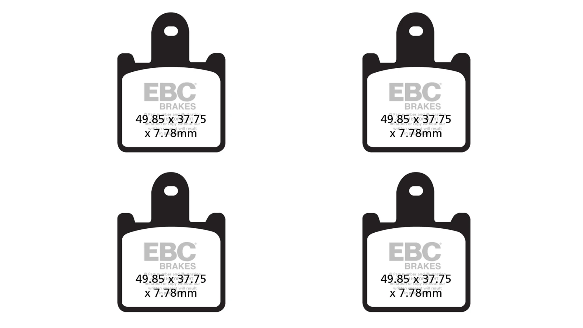 Priekinės stabdžių kaladėlės FA417/4HH  Kawasaki