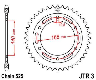 Galinė žvaigždė JT Sprockets JTR3,42 BMW F700GS F800GS