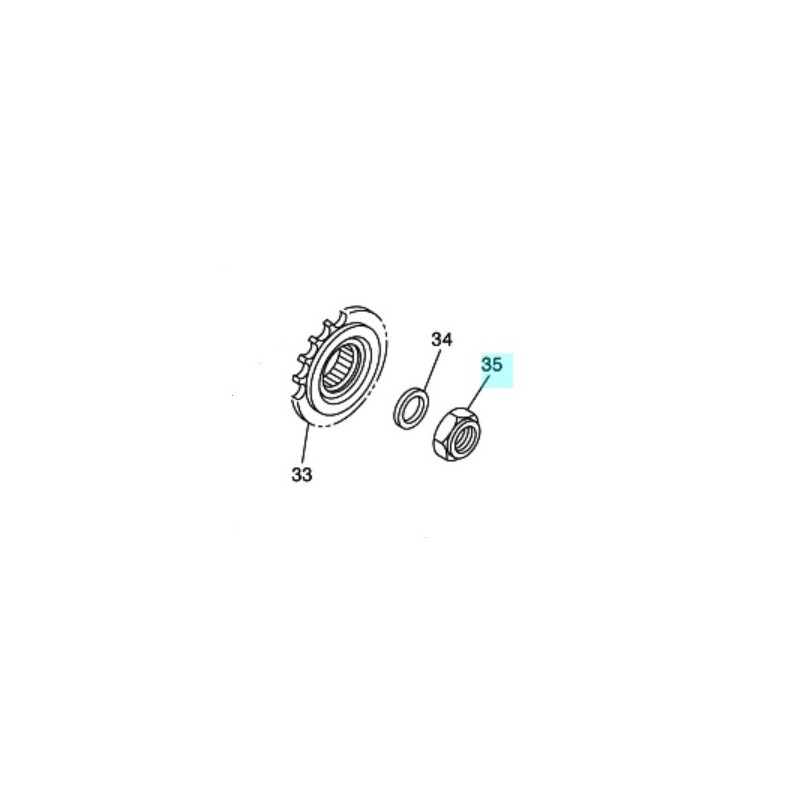 Priekinės žvaigždės veržlė Yamaha FZ6 S2, XJ6, R6 901792001000