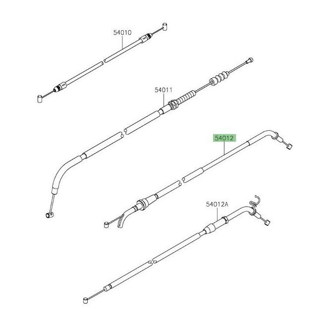 Kawasaki Z125 Ninja125 akseleratoriaus trosas 540120695