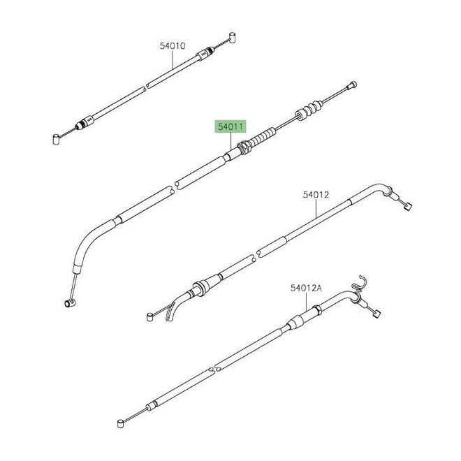 Kawasaki Z125 sankabos trosas 540110633