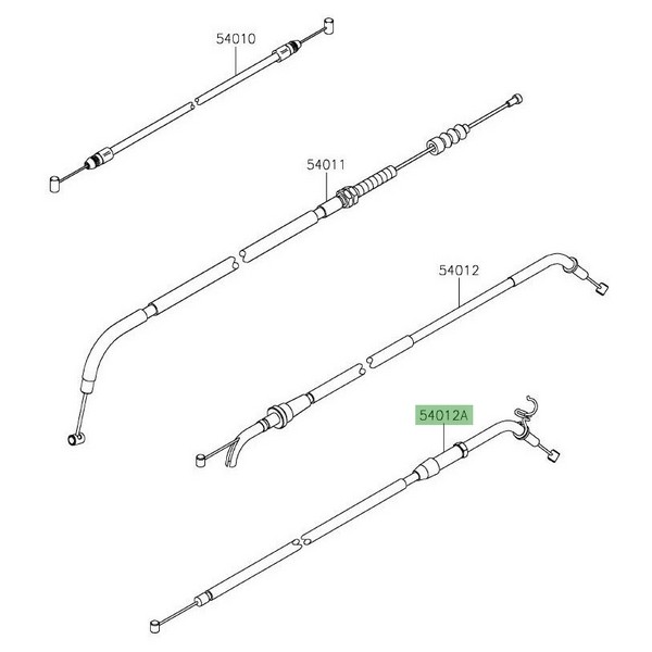 Kawasaki Z125 Ninja125 akseleratoriaus trosas 540120696