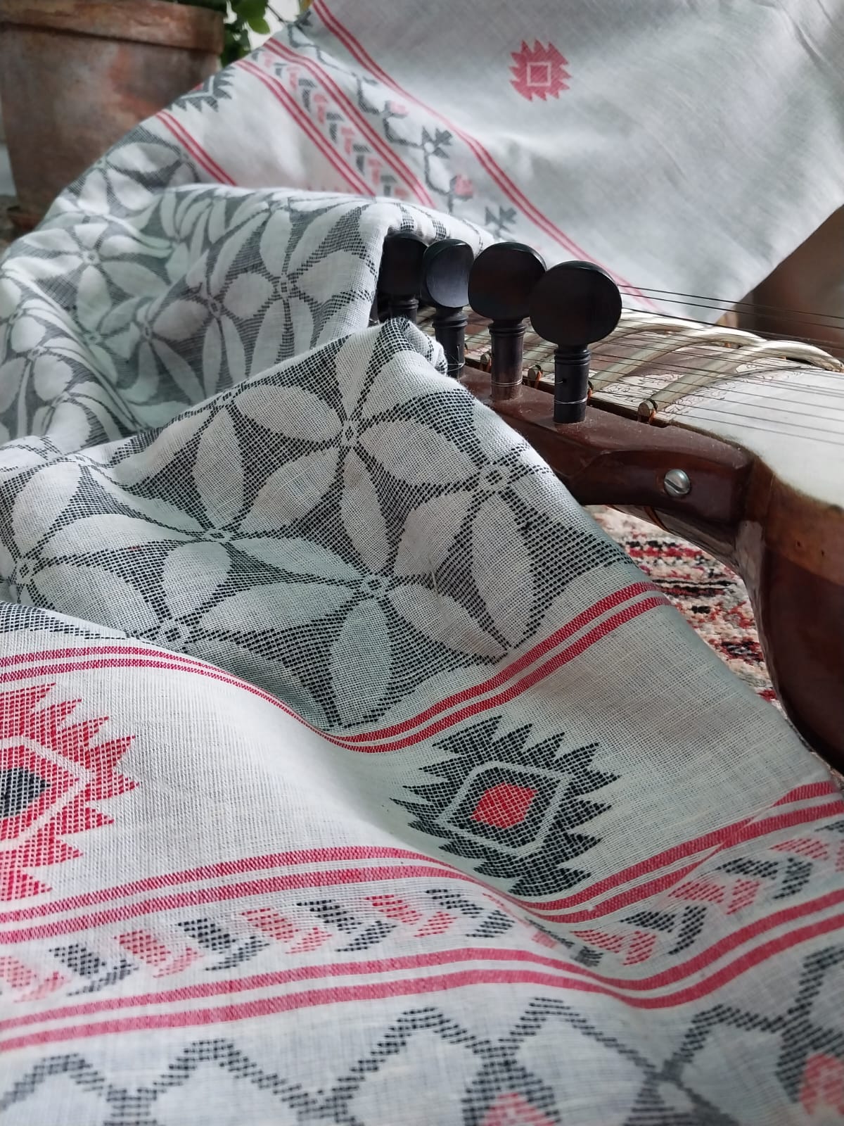 Handloom Khadi Cotton with Woven Designs