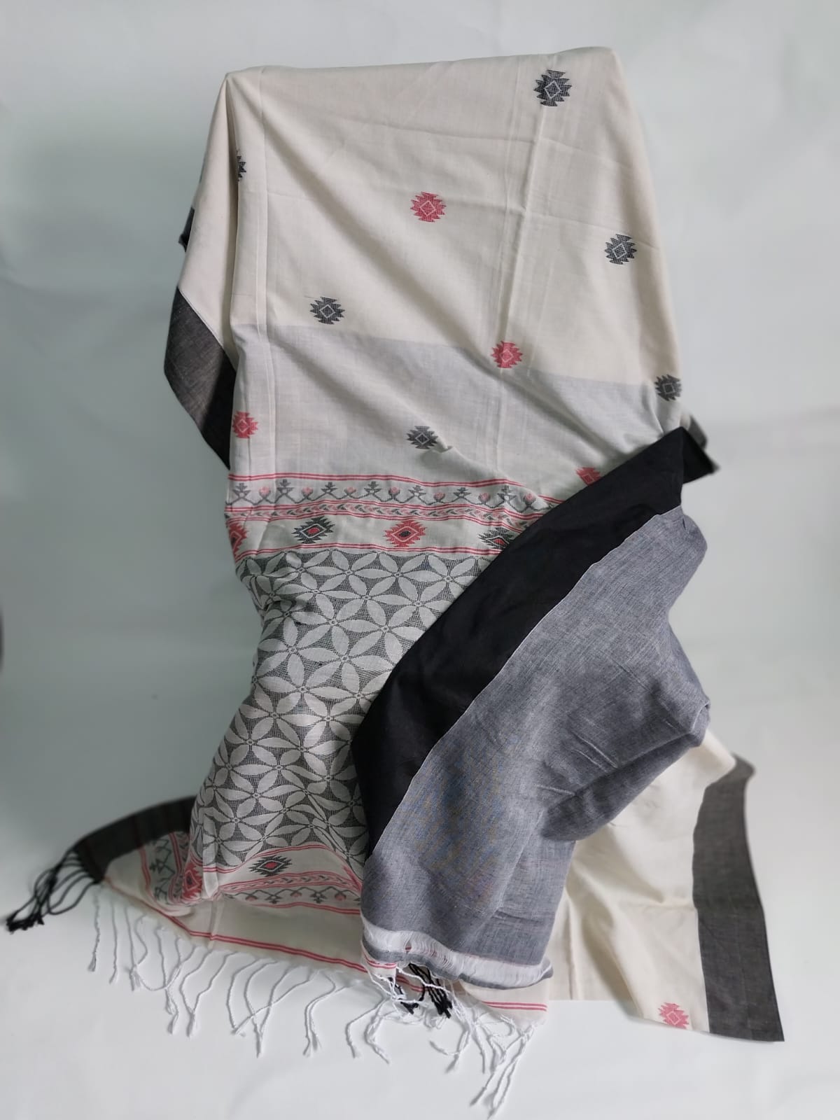 Handloom Khadi Cotton with Woven Designs