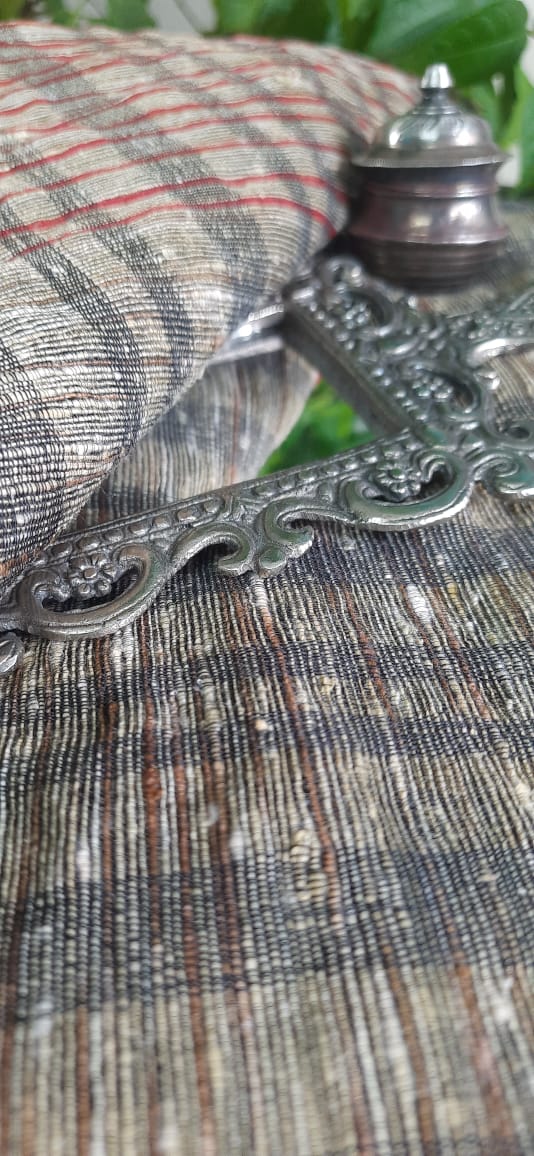 Katea Ghicha Handloom with Jute Khadi Saree