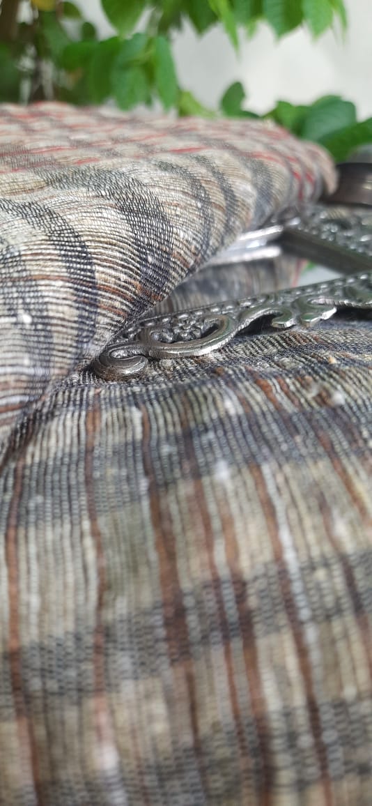 Katea Ghicha Handloom with Jute Khadi Saree