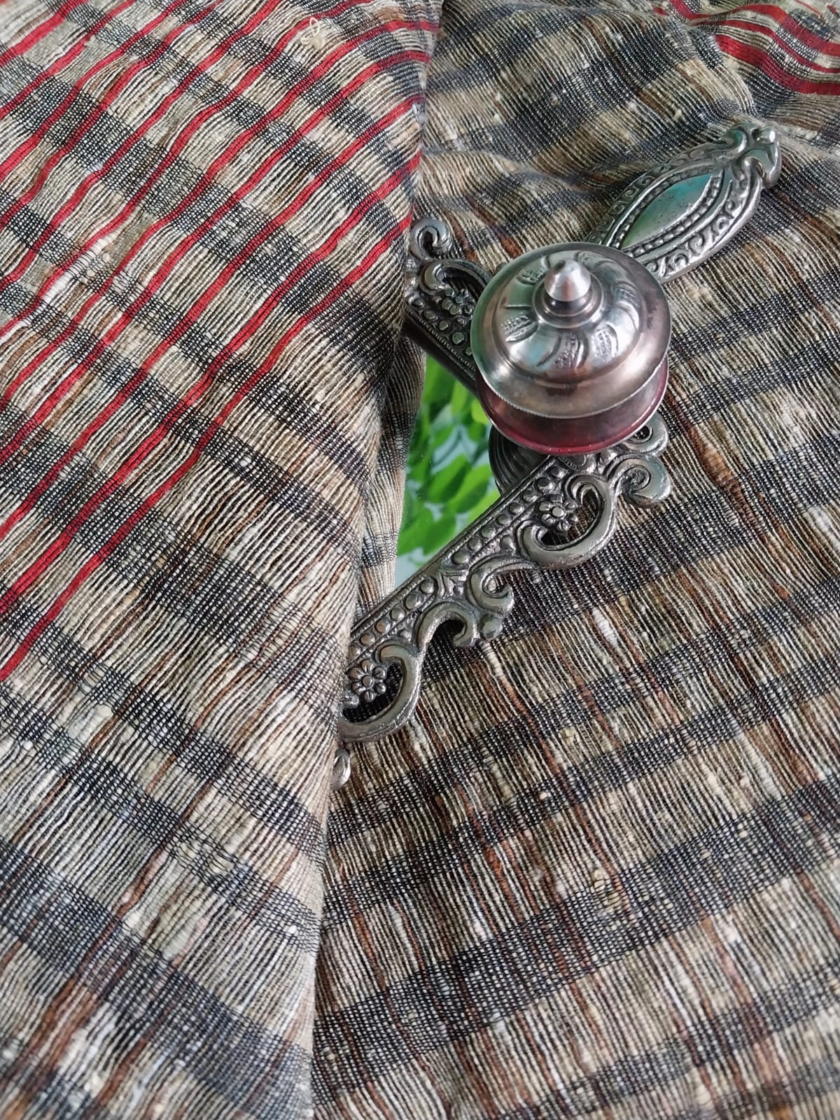 Katea Ghicha Handloom with Jute Khadi Saree