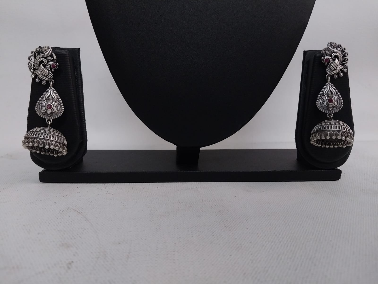 Oxidized German Silver Earrings