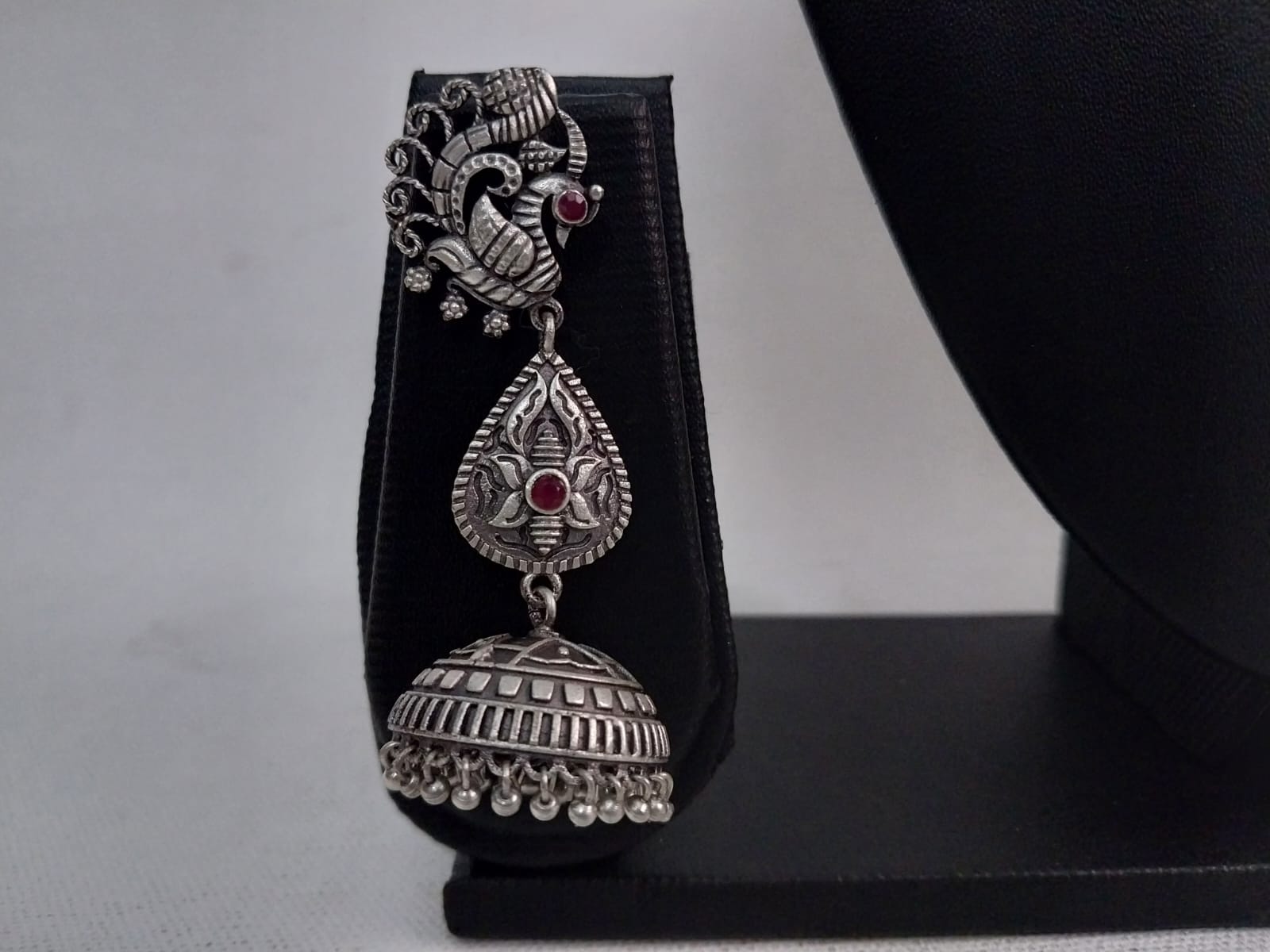 Oxidized German Silver Earrings