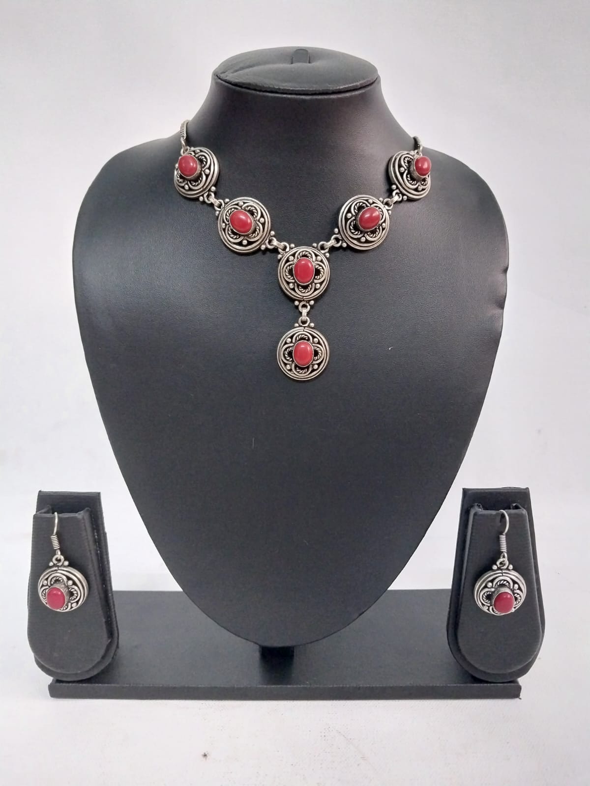 German Silver Necklace and Earrings