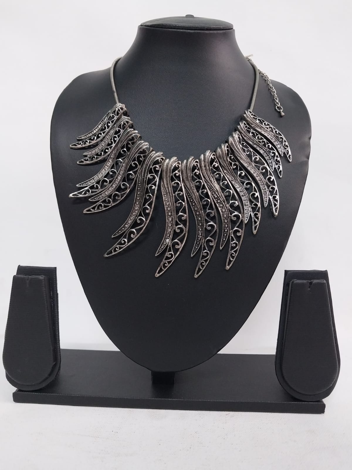 Oxidized Silver Necklace