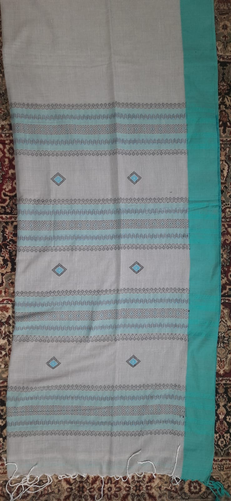 Elegance in Simplicity: Khadi Cotton Saree with Woven Design
