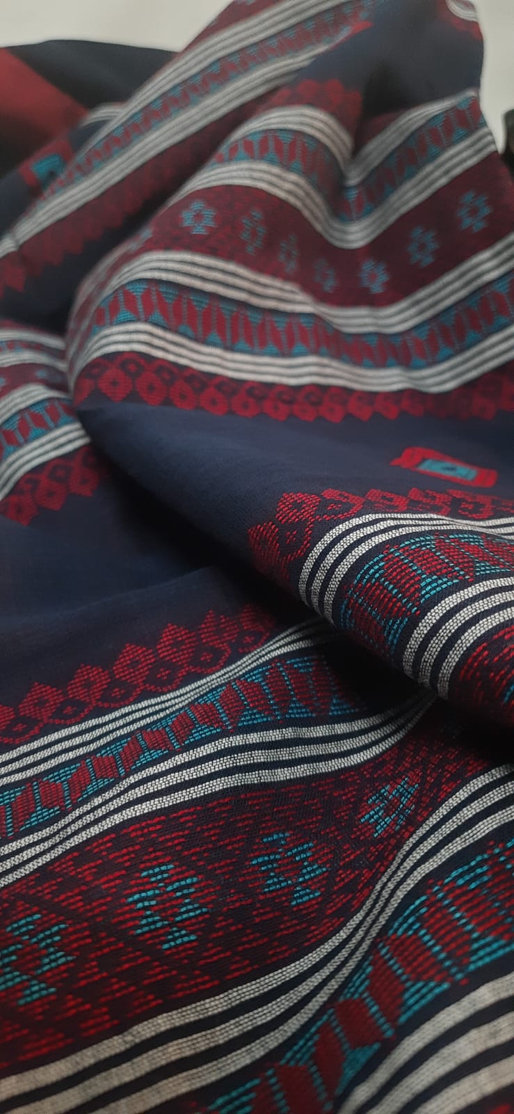 Elegance in Simplicity: Khadi Cotton Saree with Woven  Design