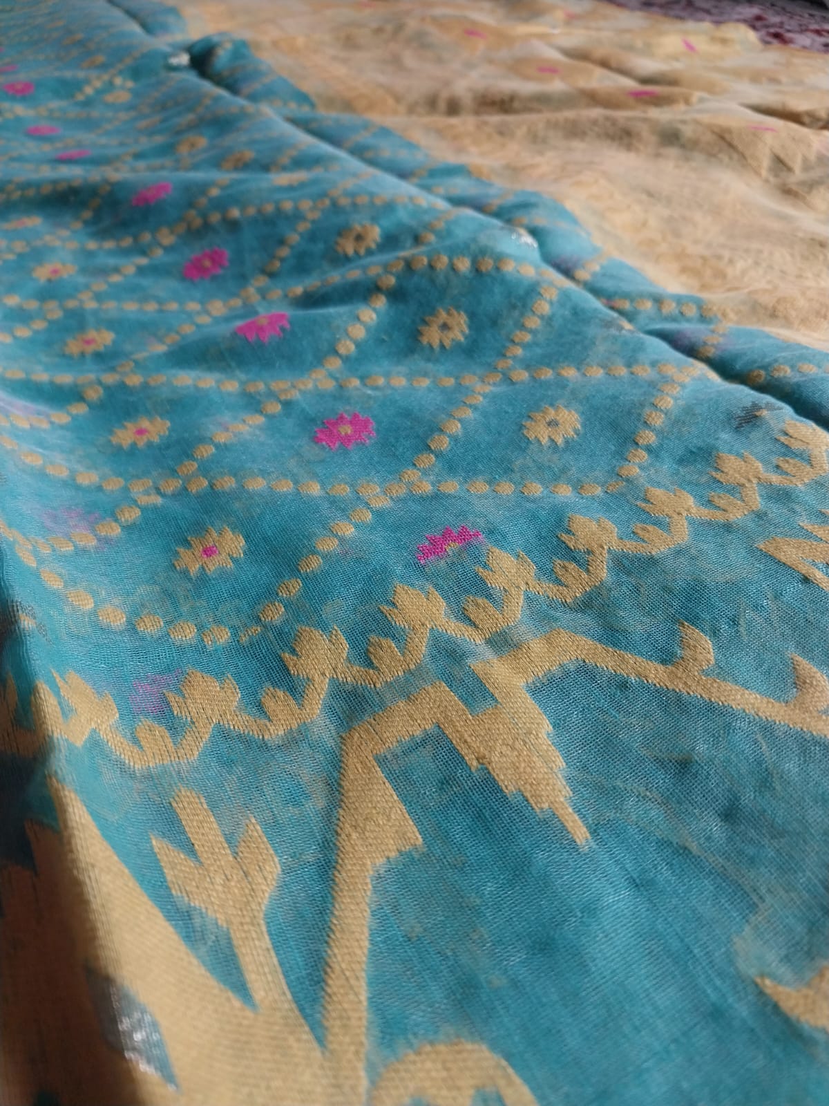 Soft Dhakai Jamdani Saree