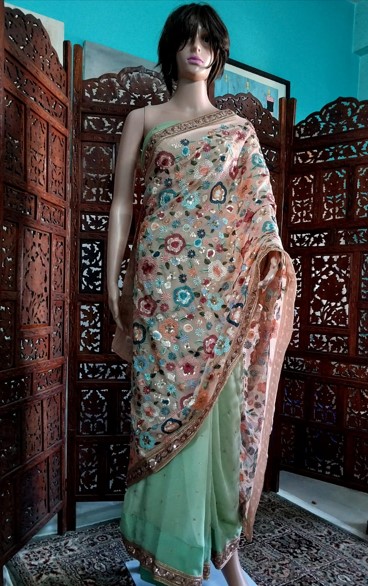 Exclusive Georgette Embroidery Designer Saree