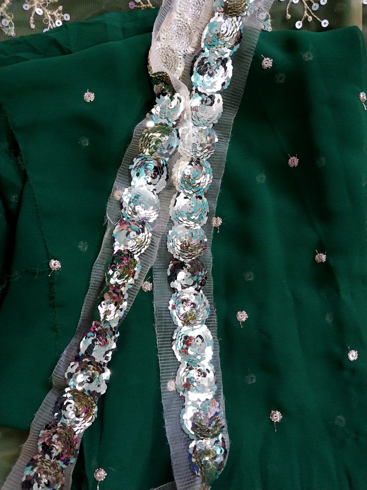 Exclusive Soft Net & Georgette Embroidery Designer Saree