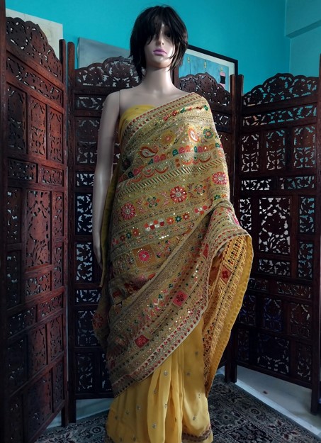 Exclusive Georgette Embroidery Designer Saree