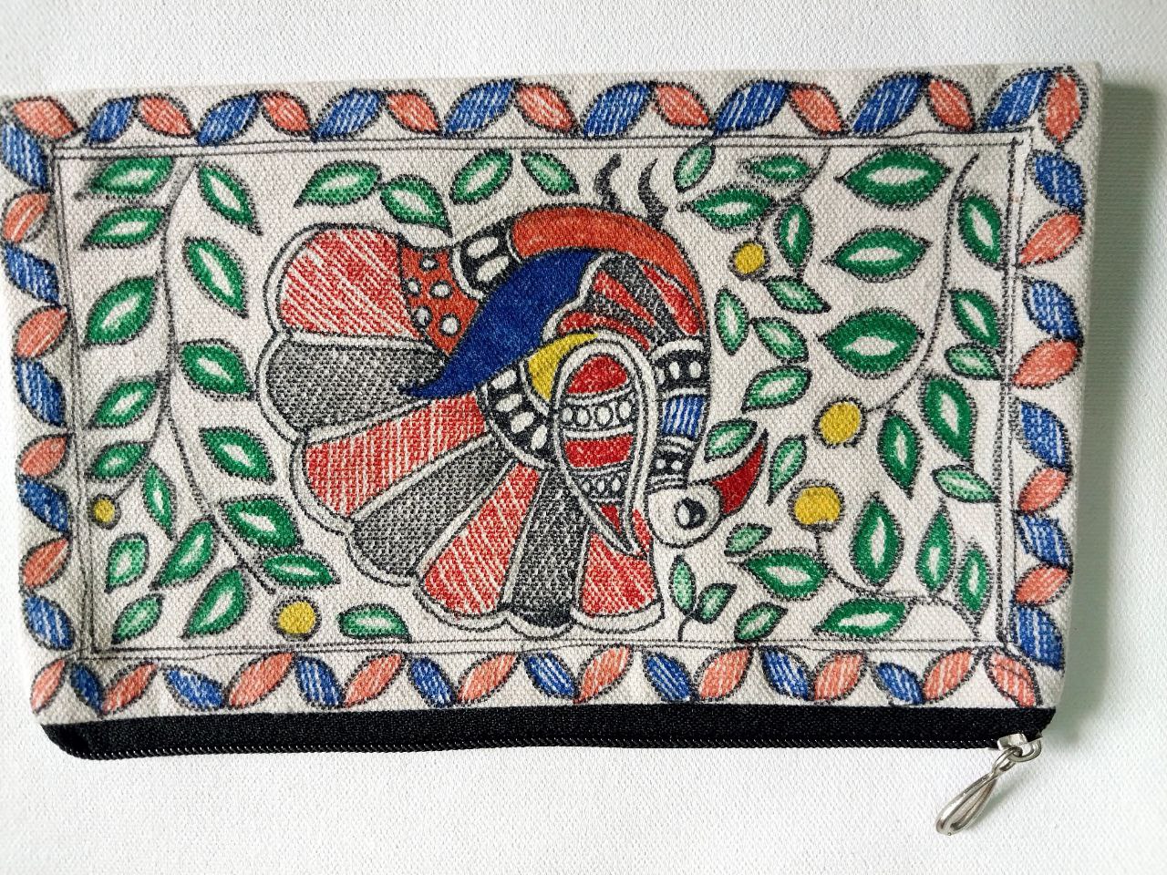 Madhubani Hand-Painted Ladies' Purse