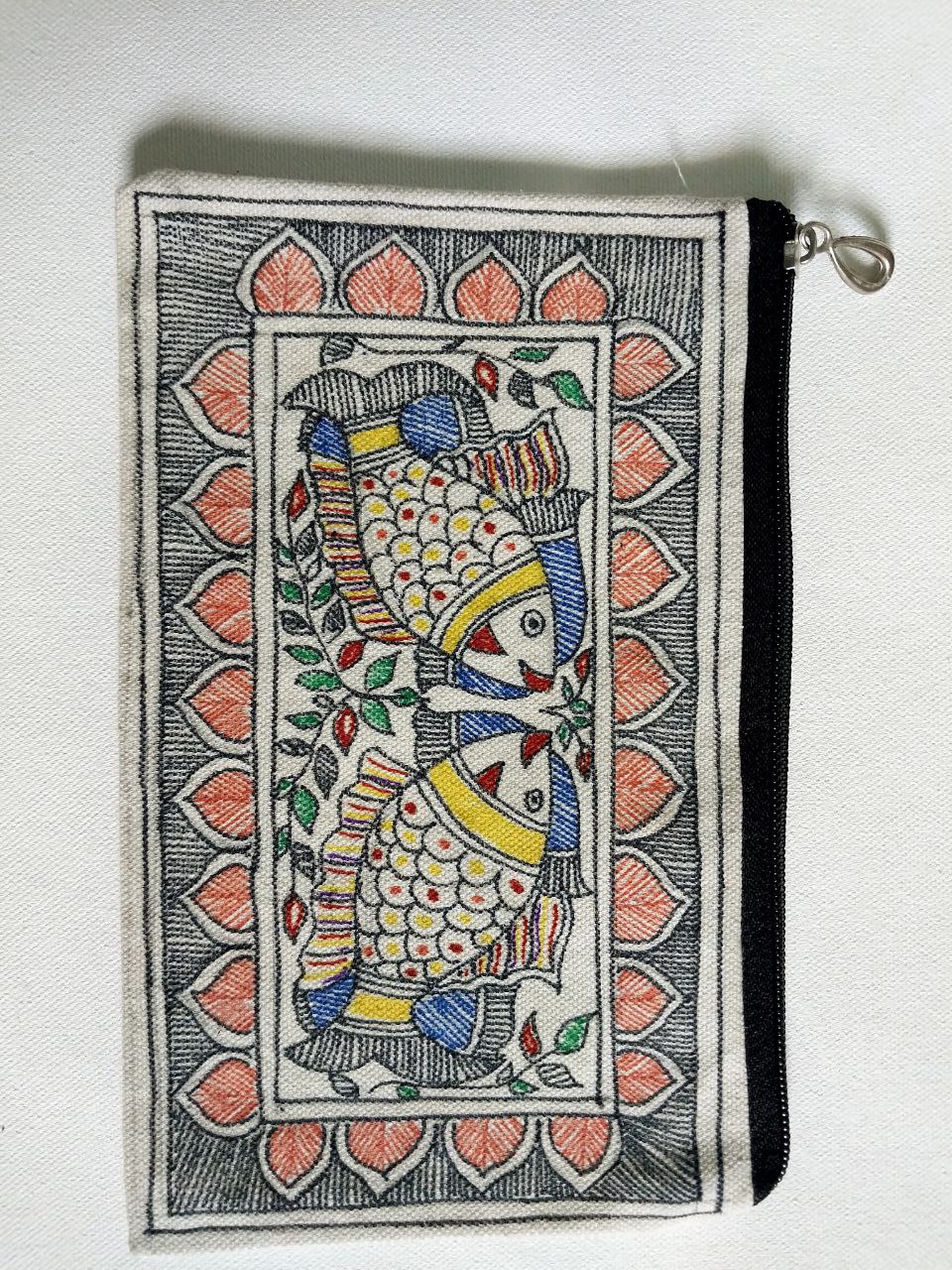 Madhubani Hand-Painted Ladies' Purse