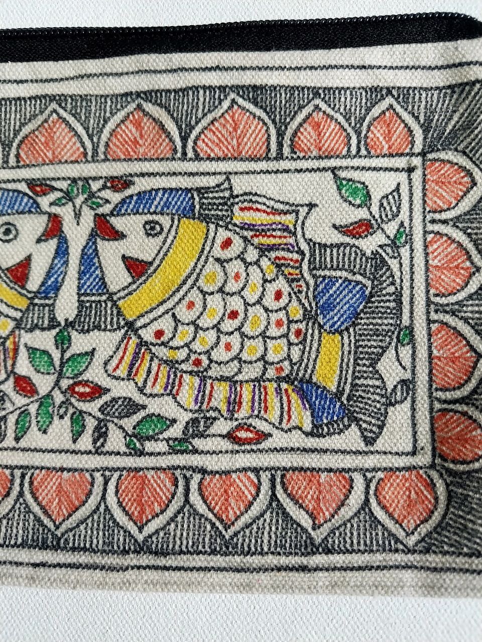 Madhubani Hand-Painted Ladies' Purse