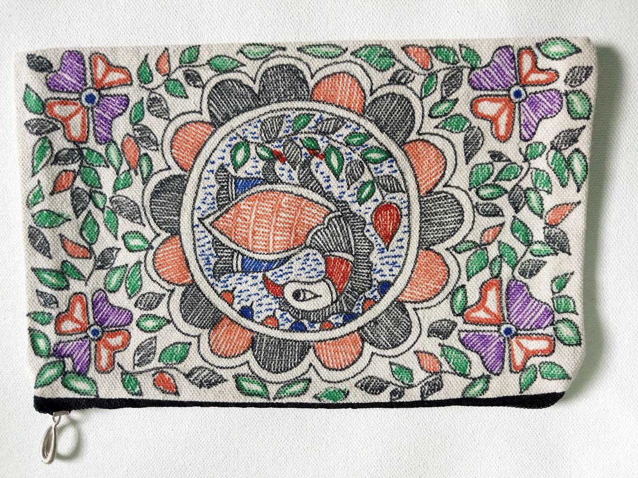 Madhubani Hand-Painted Ladies' Purse
