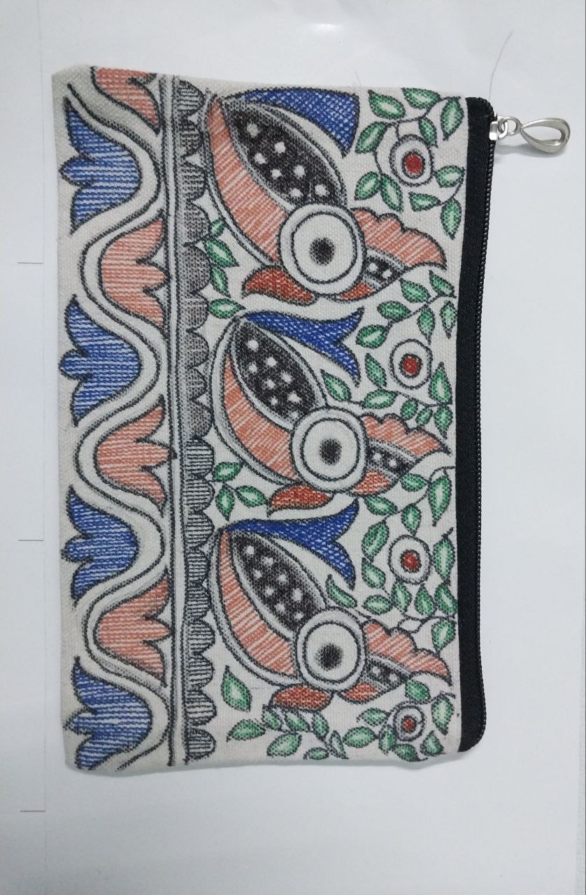 Madhubani Hand-Painted Ladies' Purse