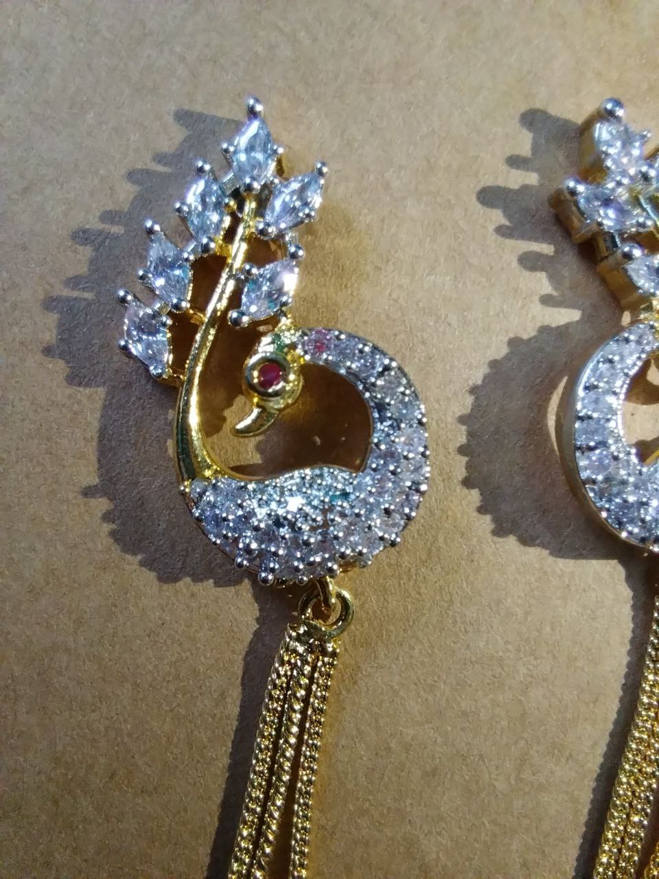 Exquisite Earrings made of White Stones