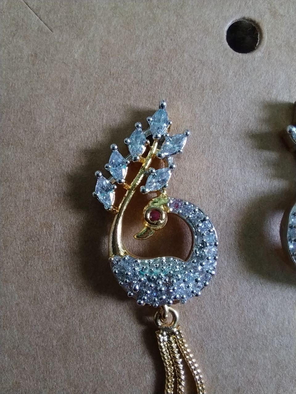 Exquisite Earrings made of White Stones