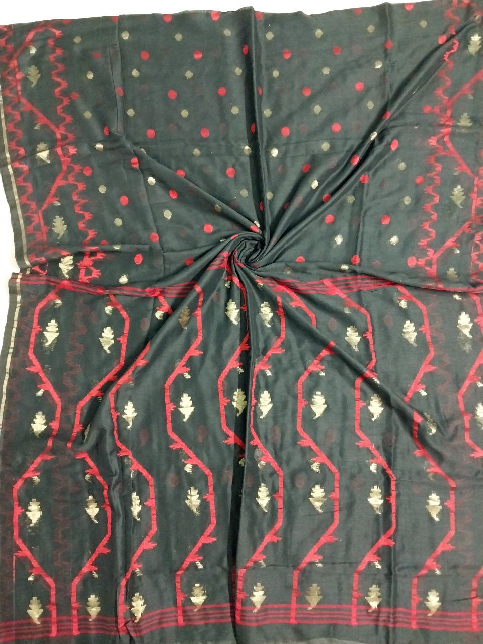 Exclusive Jamdani Work on Pure Handloom Cotton Saree