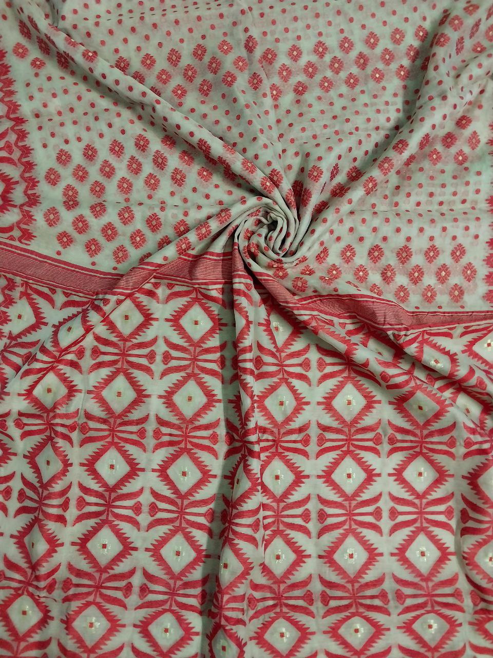 Soft Dhakai Jamdani Saree