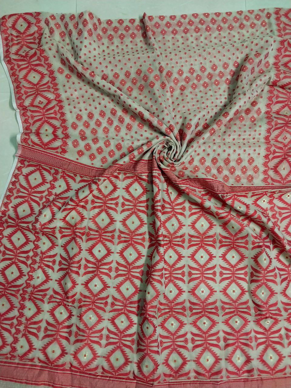 Soft Dhakai Jamdani Saree