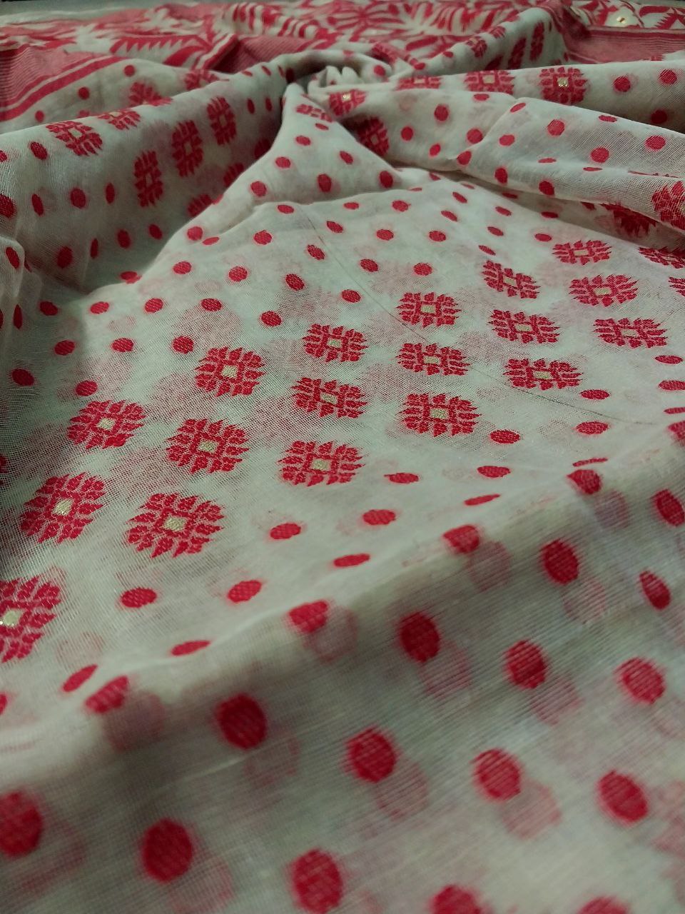 Soft Dhakai Jamdani Saree