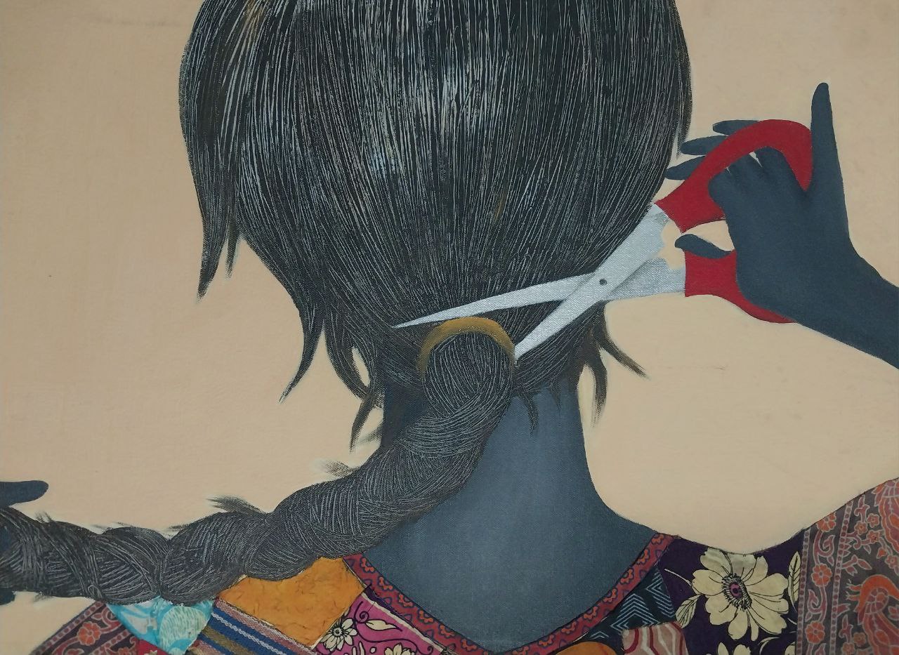 Original Acrylic Painting on Canvas (Acrylic & Cloth)