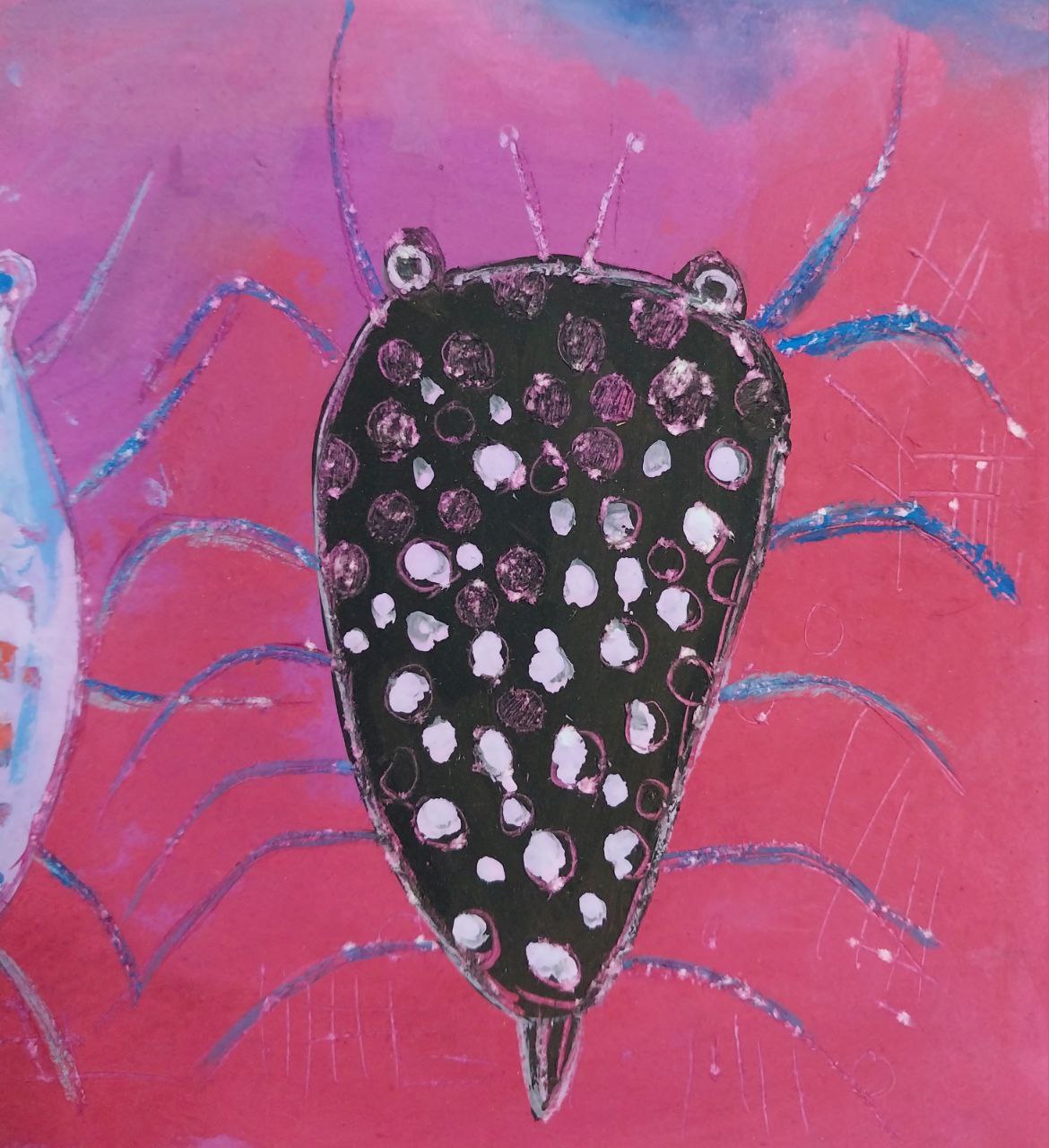 Original Acrylic Painting on Handmade Paper