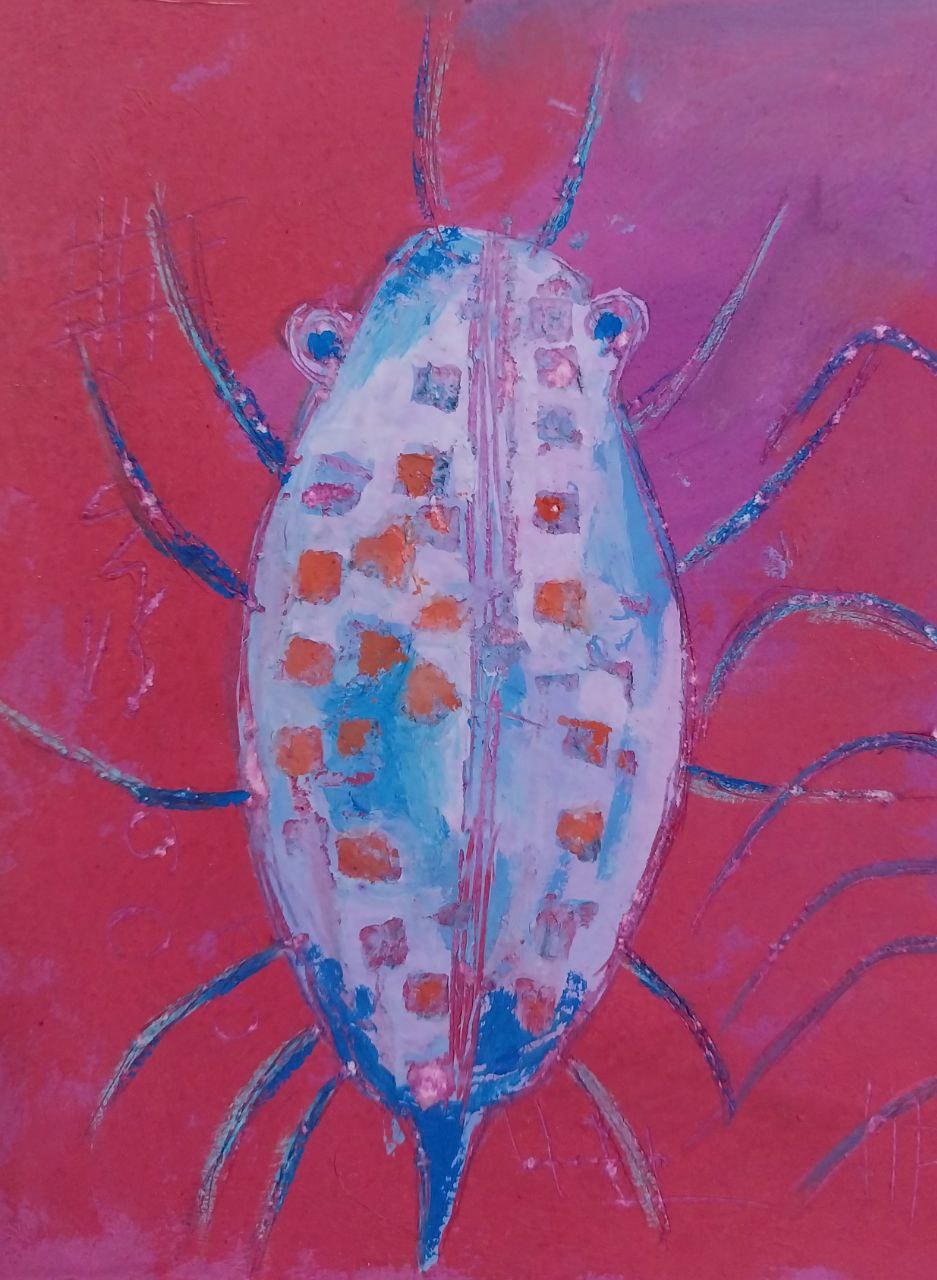 Original Acrylic Painting on Handmade Paper